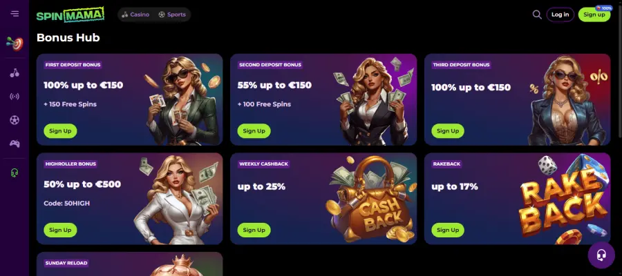 Spinmama code bonus