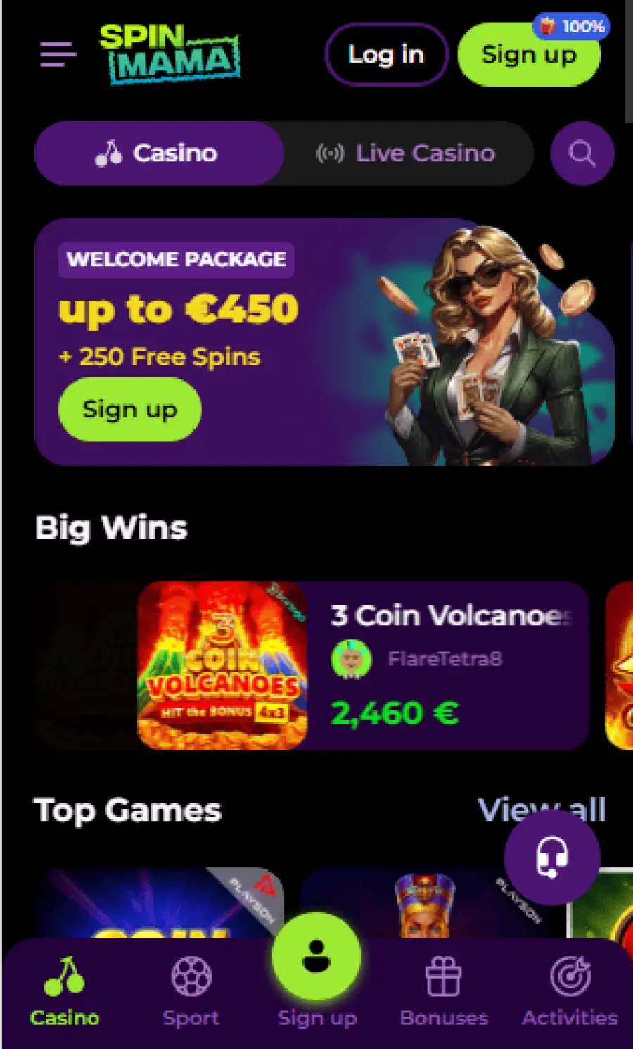 Spinmama bonus code
